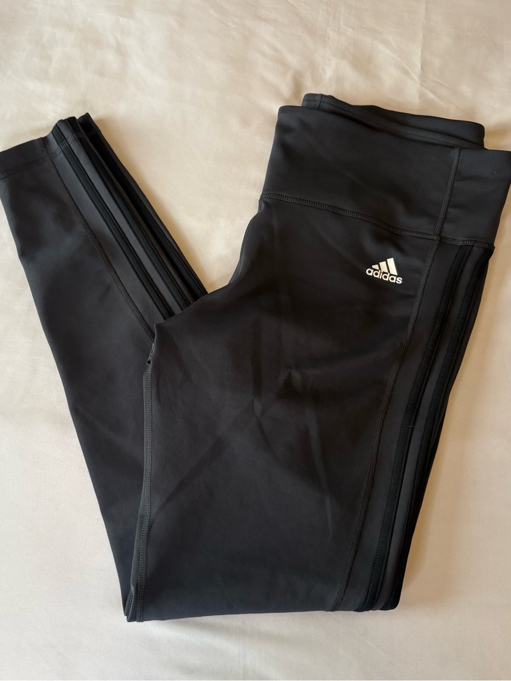 Adidas Dark Gray & Black Women's Track Joggers with Logo